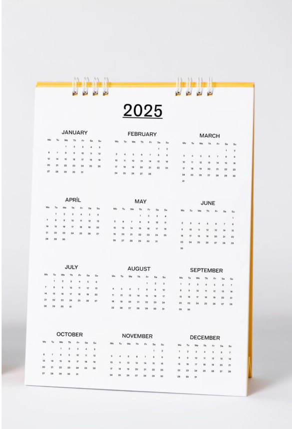 2025 free year calendar printable template