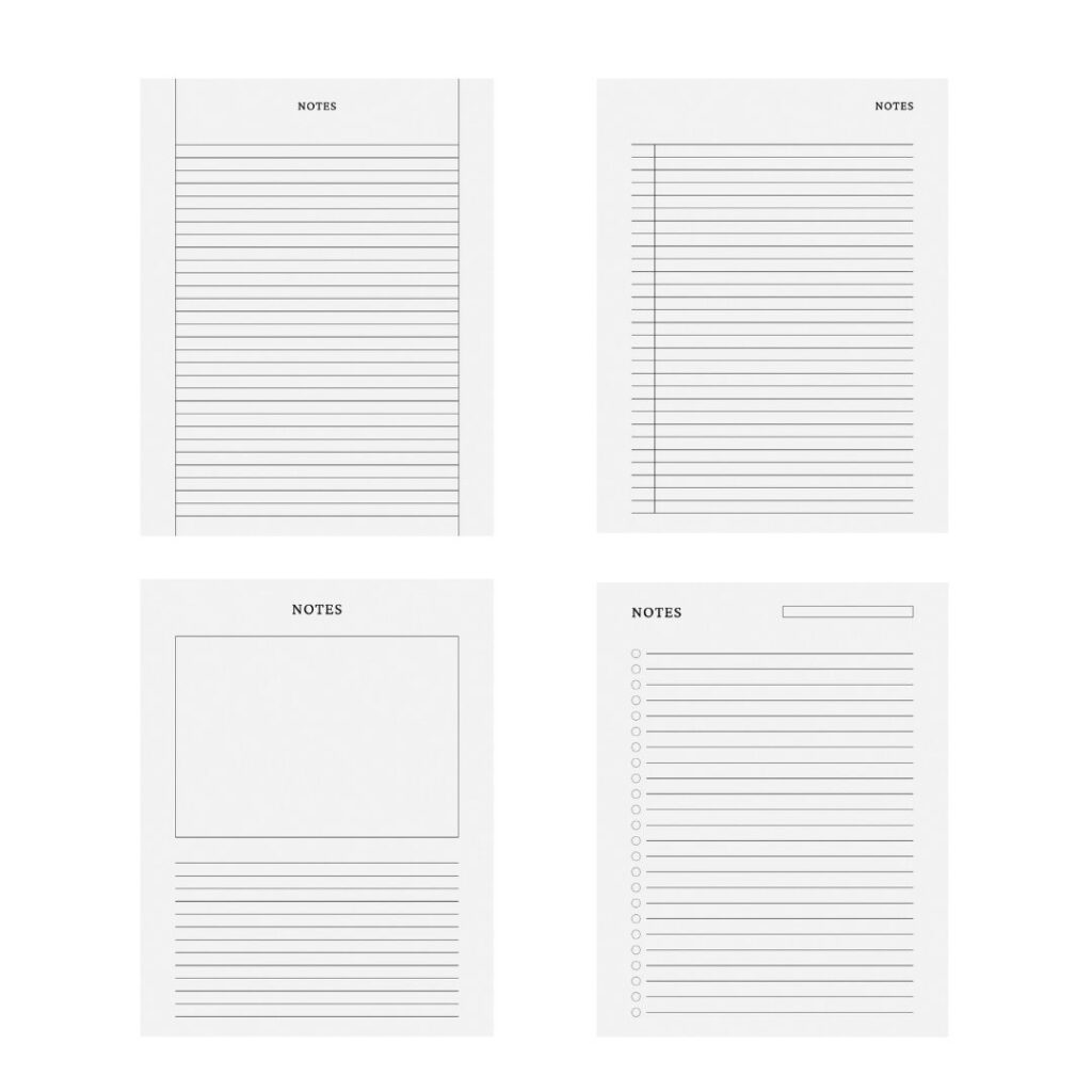 printable note template