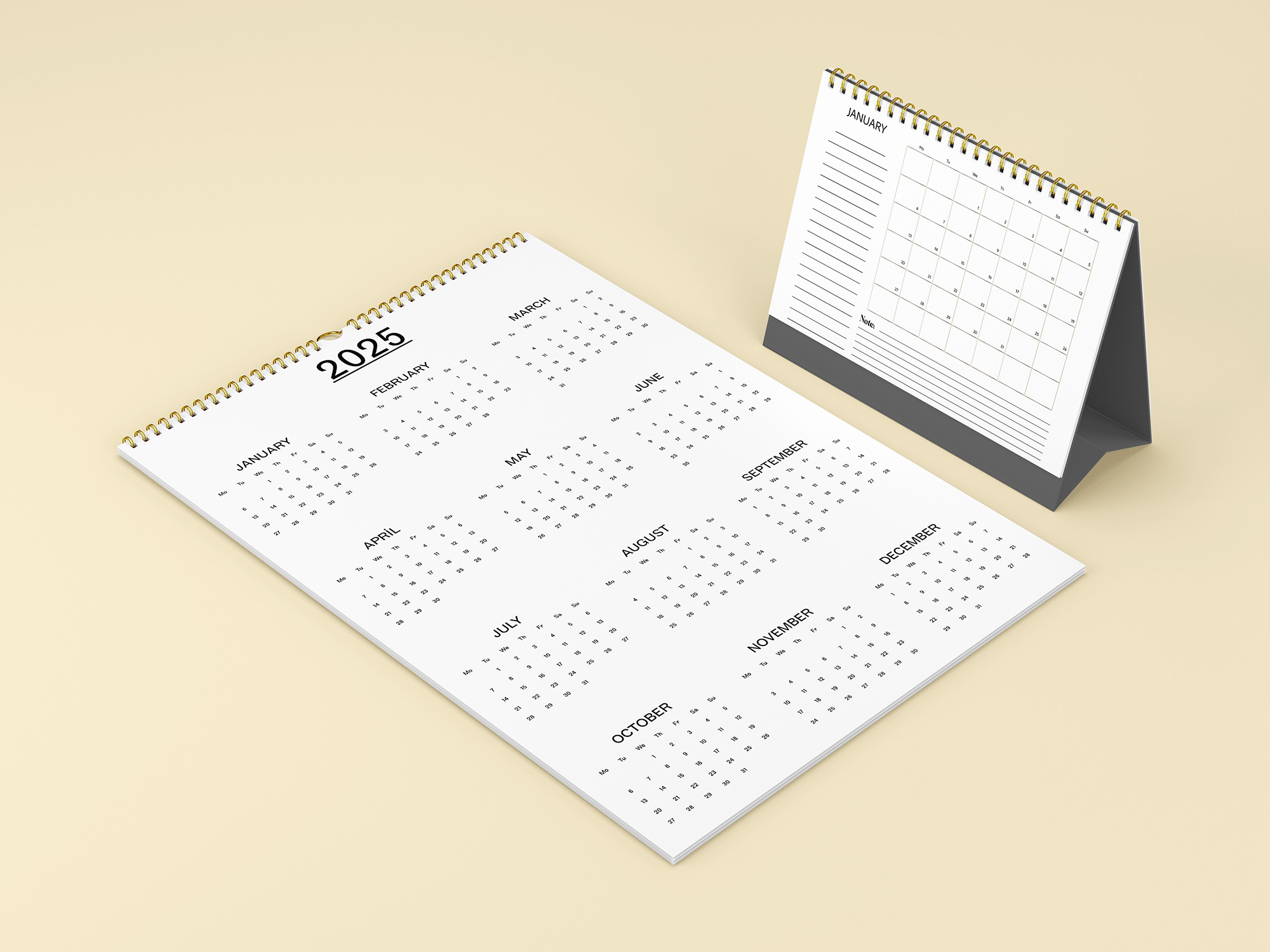 Free Printable 2025 Yearly and Monthly Calendar Templates Download Now!