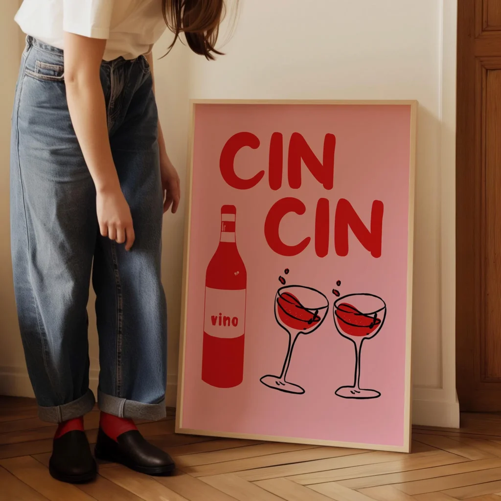 cin cin italian kitchen wall art print