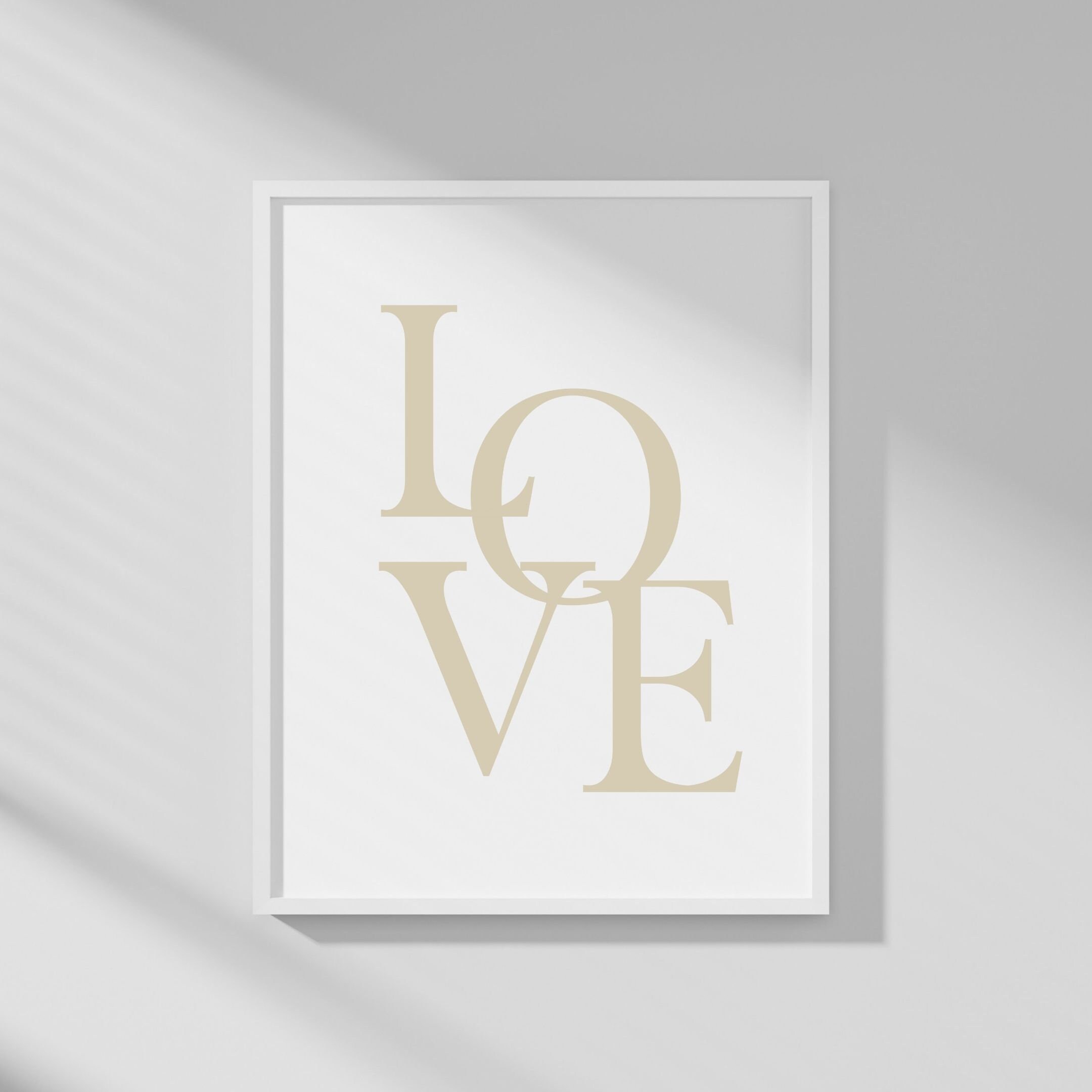 Free LOVE Print: Minimalist Wall Art for Valentine’s Day