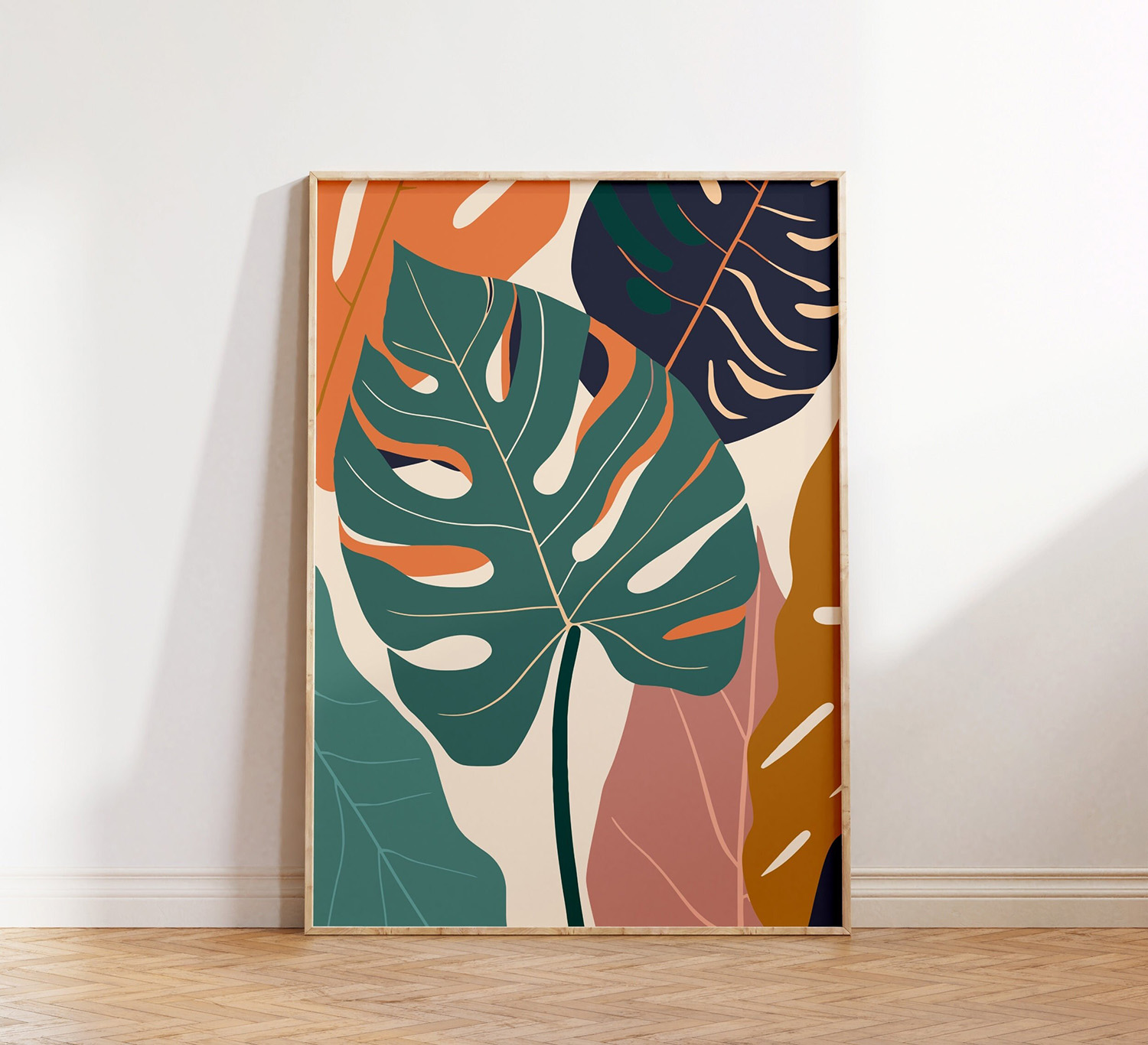 monstera botanical wall print