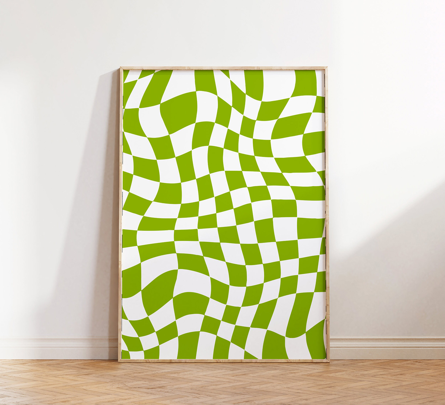 retro groovy checkered wall art