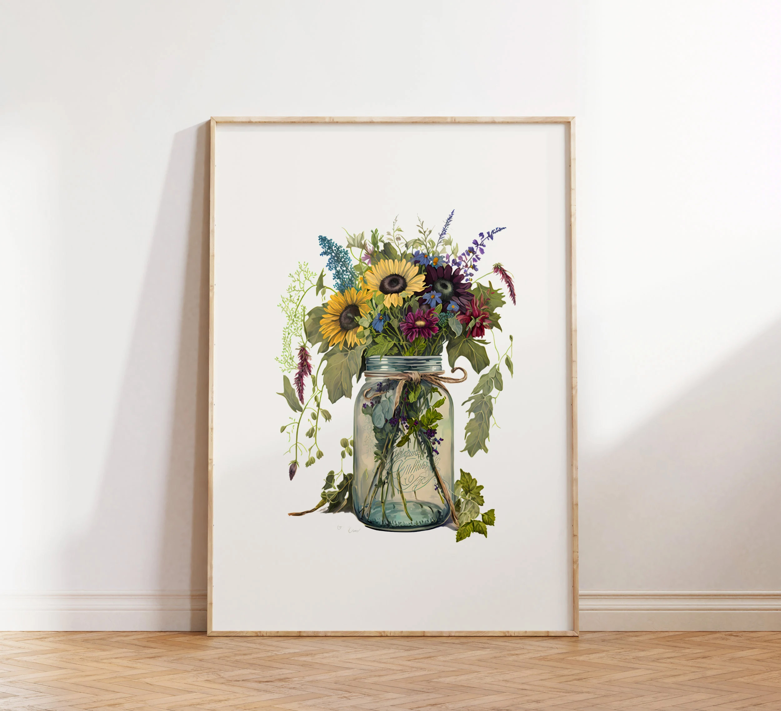 Free Sunflower Mason Jar Wall Art: A Touch of Rustic Elegance for Your Space