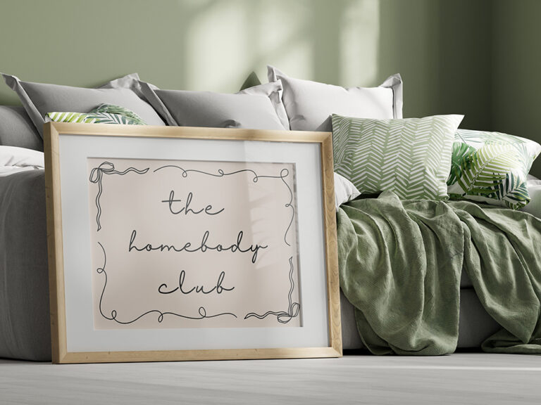 home body club wall art print