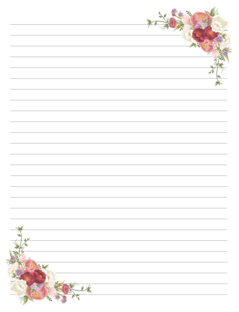 floral note printable