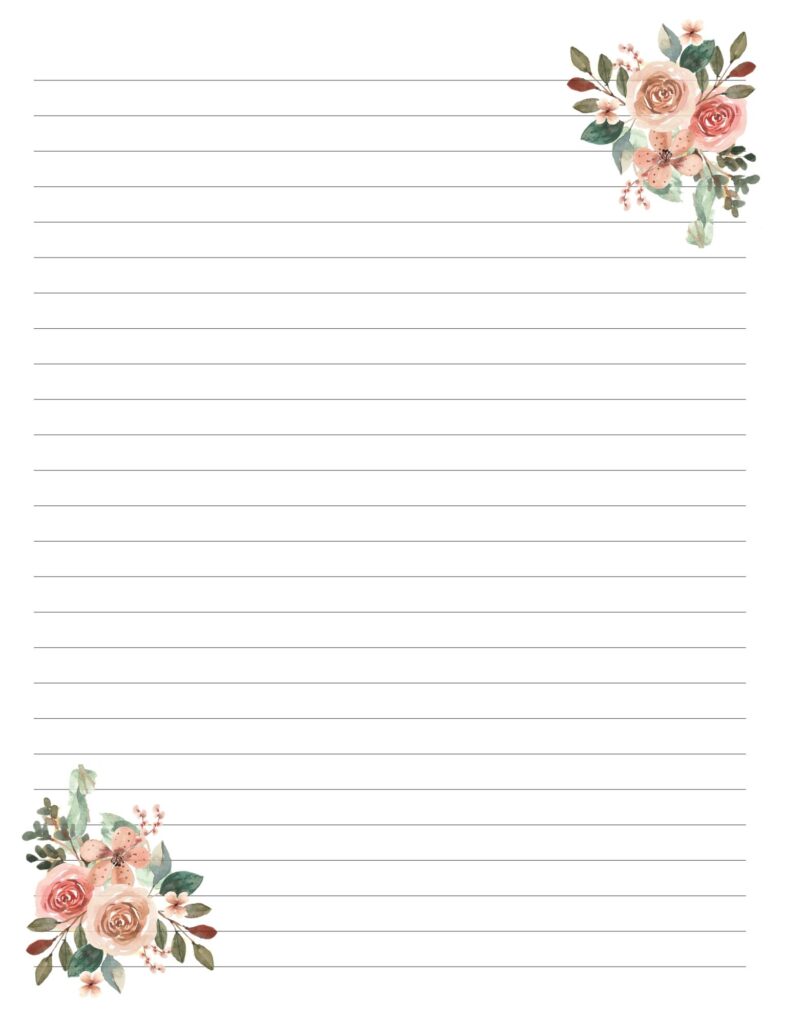 floral note printable