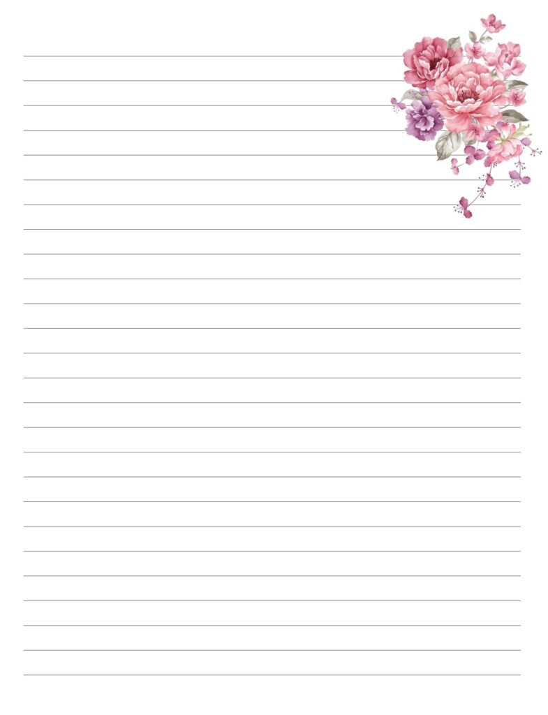 floral note printable