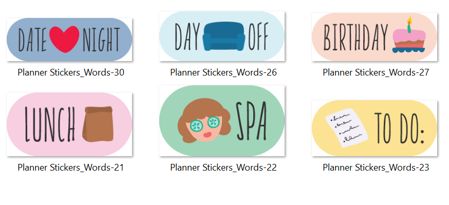 planner sticker svg