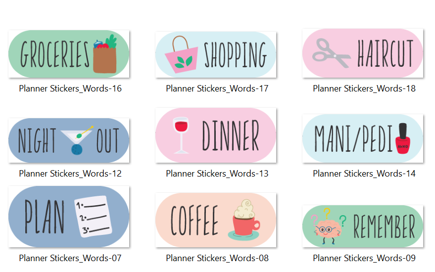 planner sticker svg