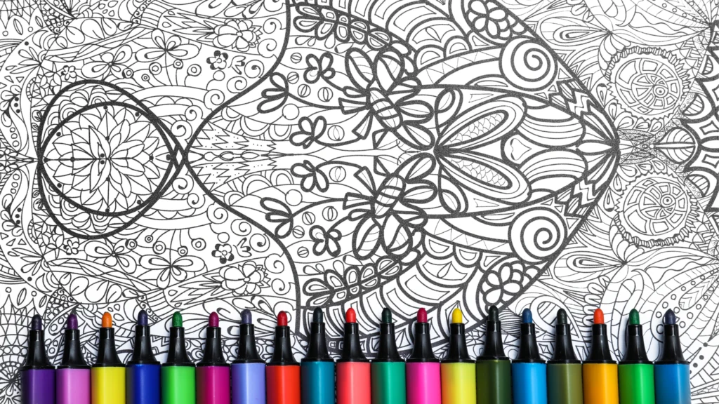 coloring book pages for adults and kids