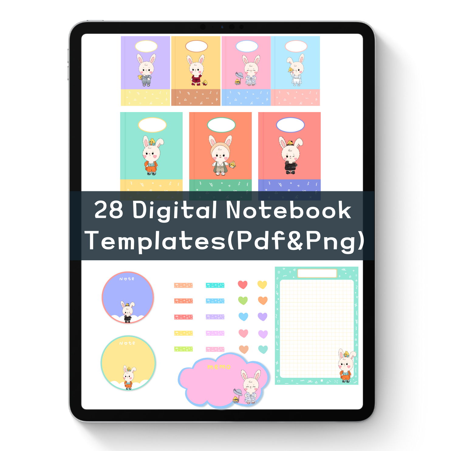 Free Digital Notebook Templates: Cute Animal Design for iPad GoodNotes