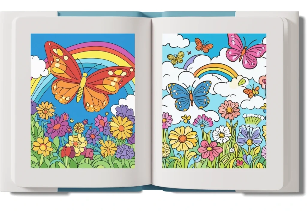 free butterfly coloring book pages for adults and kids