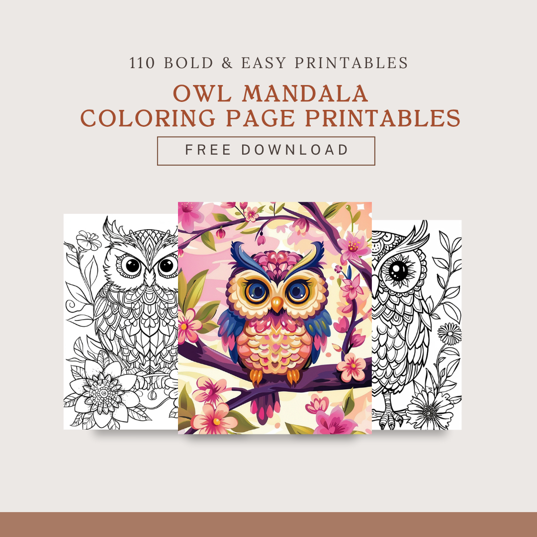 Free Owl Mandala Coloring Pages: 110+ Stunning Designs for Adults