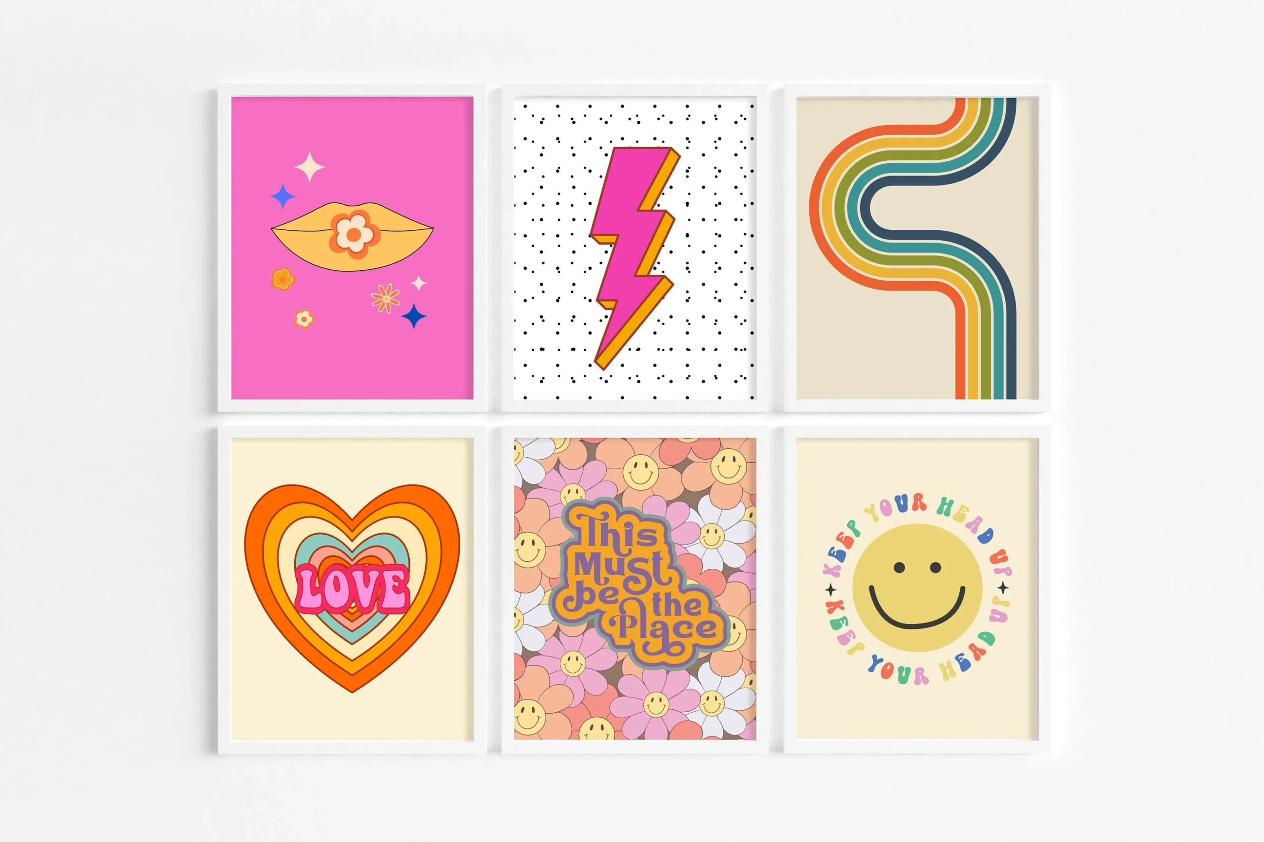 Download Your Free 6-Piece Retro Wall Art Bundle – Vibrant & Groovy Prints!