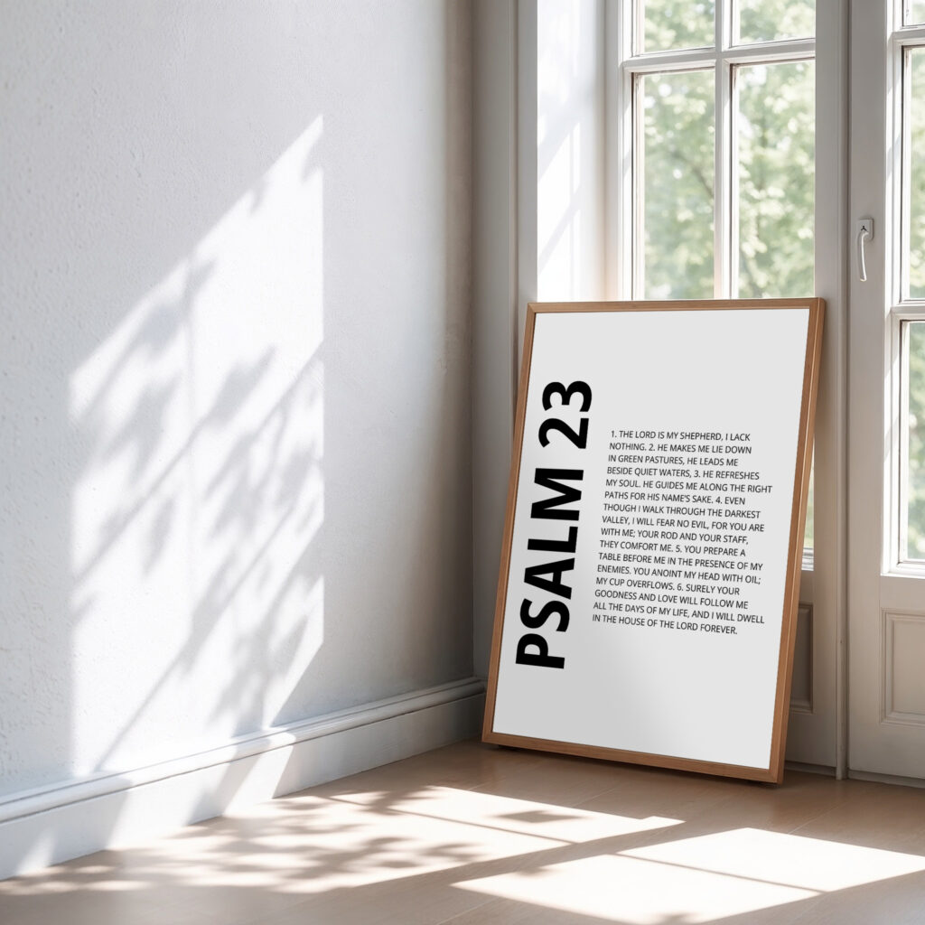 psalm bible verse wall art