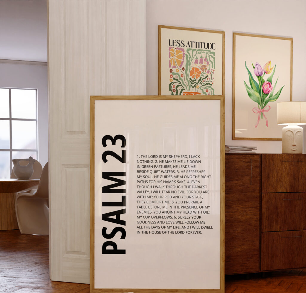 psalm bible verse wall art
