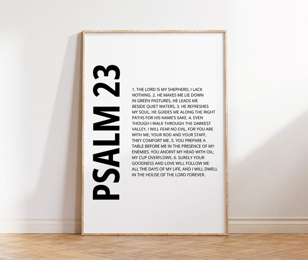 psalm bible verse wall art