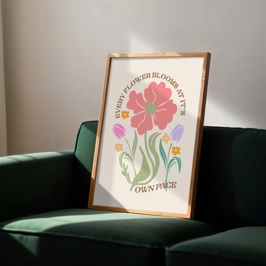 boho floral wall art