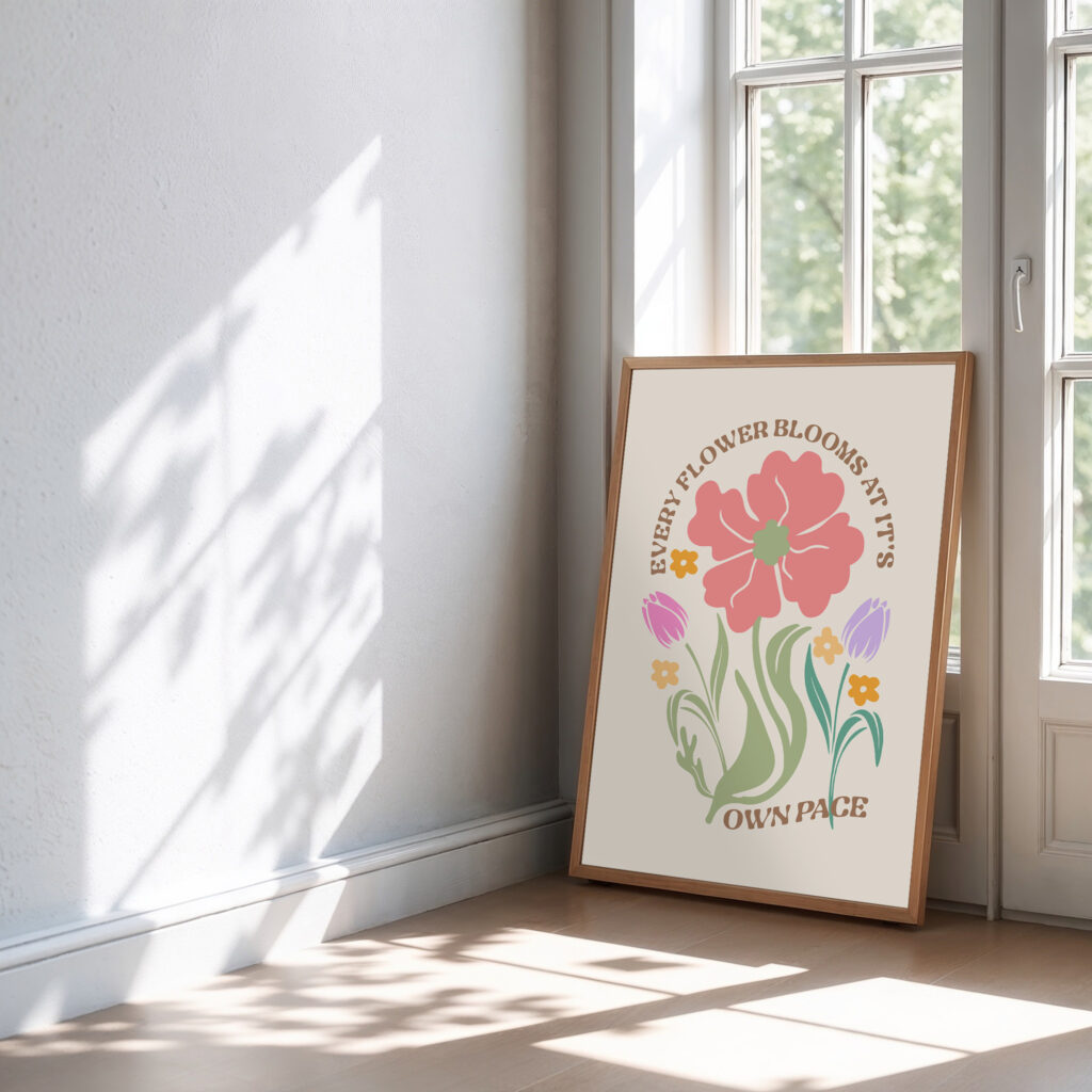 boho floral wall art