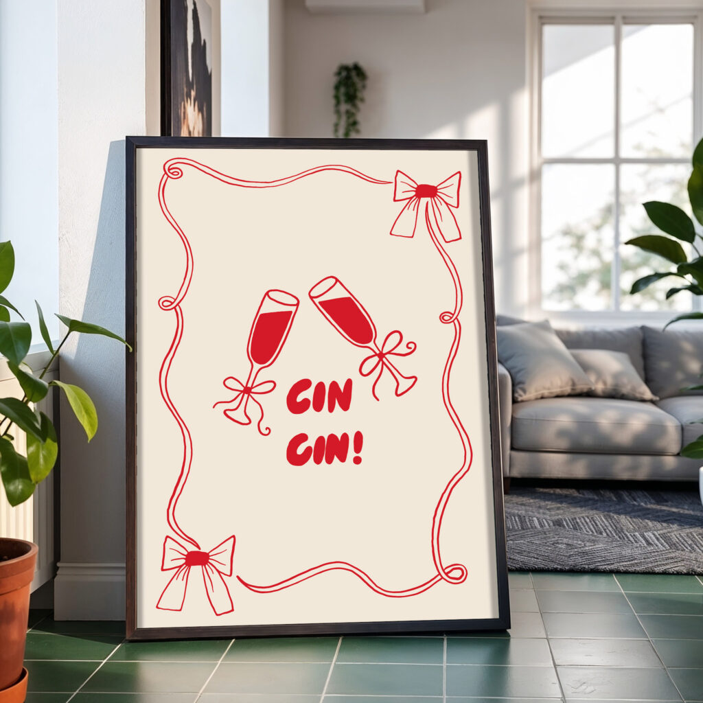 cin cin party celebration wall art