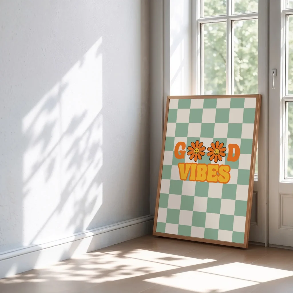good vibes wall print