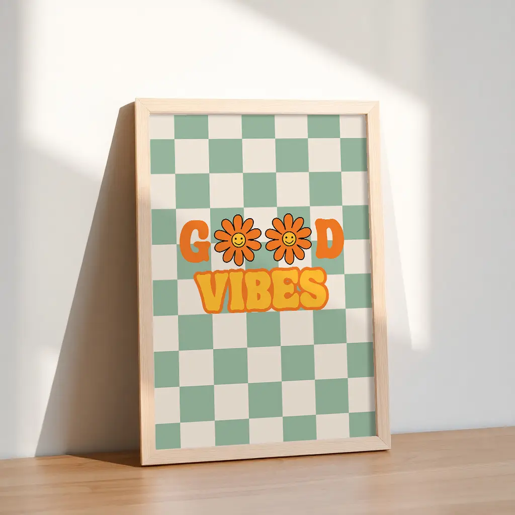 good vibes wall print