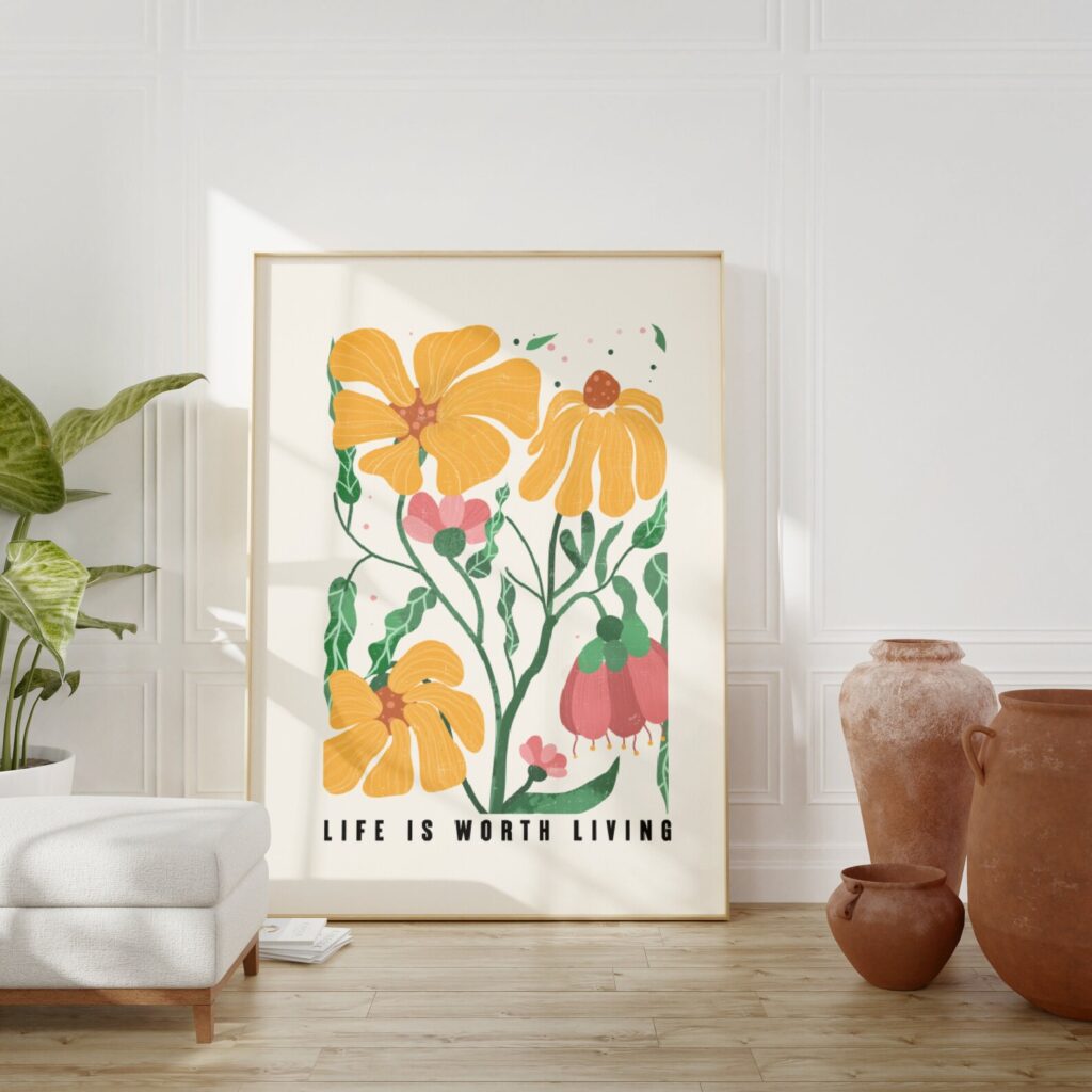 floral wall art printable