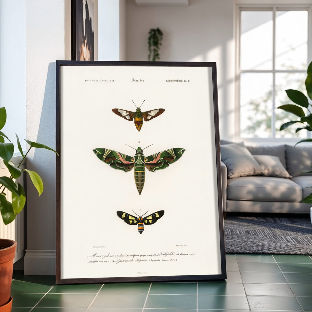 moth insect wall art