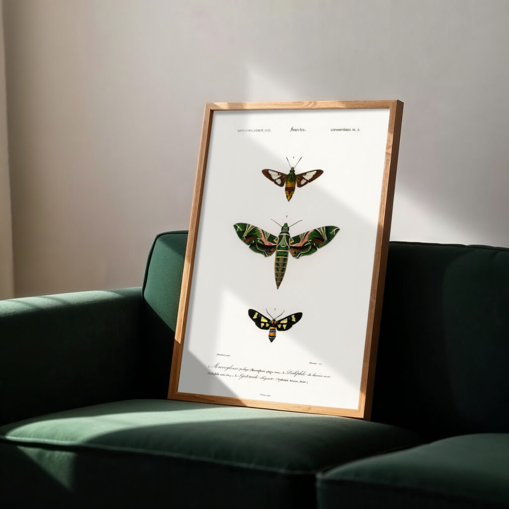 moth insect wall art