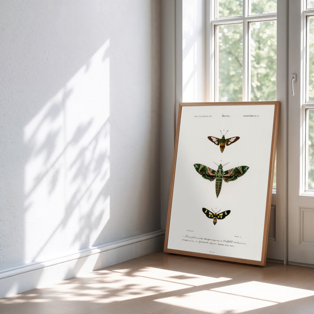 moth insect wall art